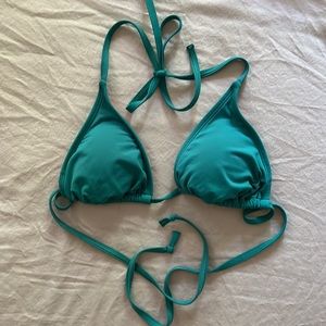 Athleta Triangle String Bikini Top, Green, Size S